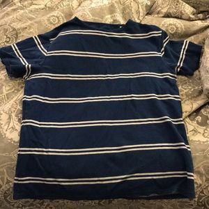 Blue and white striped T-shirt